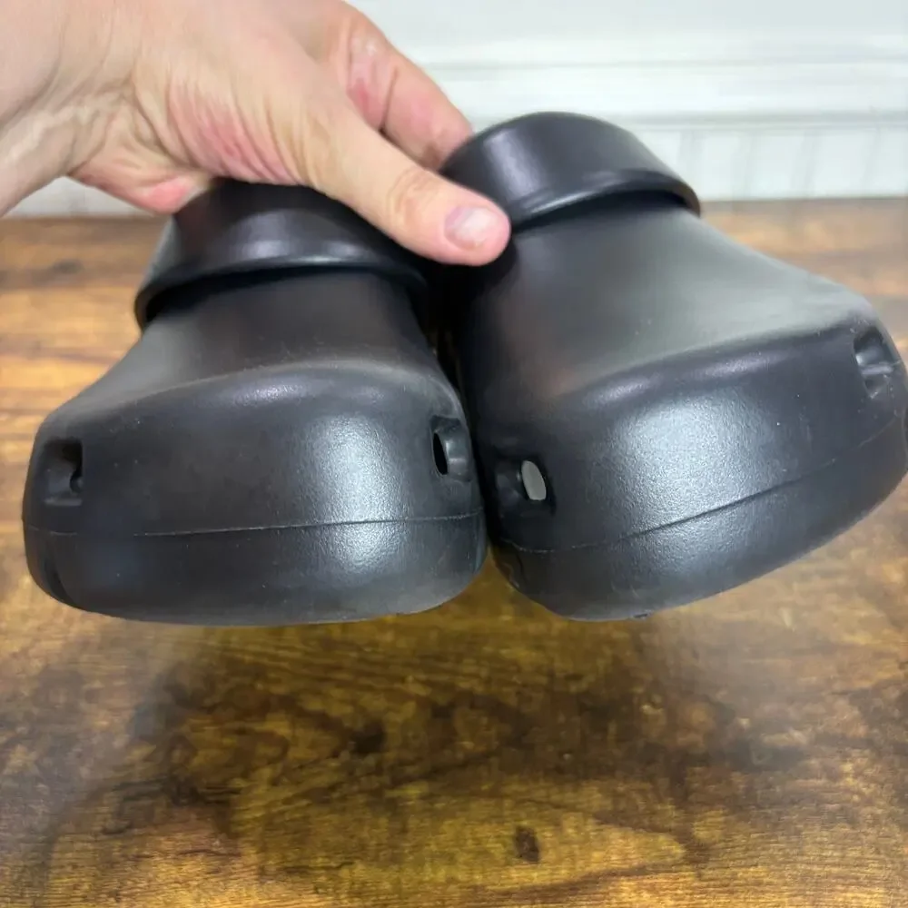 Birkenstock EU 41 Birki Flow EVA Clogs M8 W10 Recovery Shoes Black Plastic - Picture 8 of 12